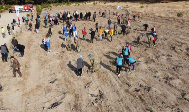 Kazdağları'nda Mili Ağaçlandırma Günü'nde fidanlar toprak ile buluştu