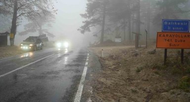 Kazdağları'nda yoğun sis