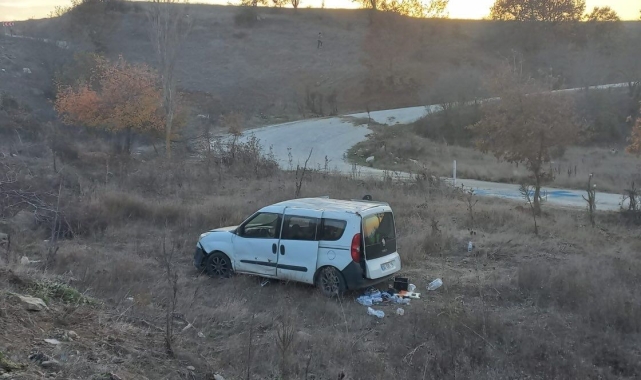 Kontrolden çıkan araç şarampole uçtu: 1 kişi yaralandı
