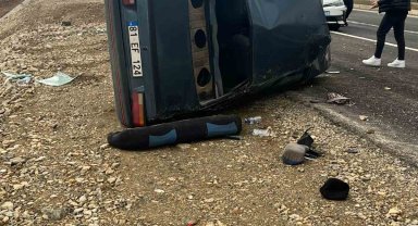 Kontrolden çıkan otomobil takla attı: 1 yaralı