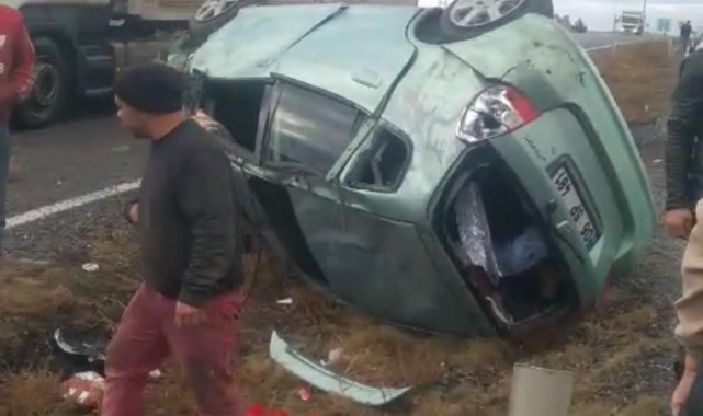 Kontrolden çıkan otomobil takla attı: 1 yaralı