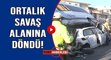 Kontrolden çıkan vinç araçları biçti