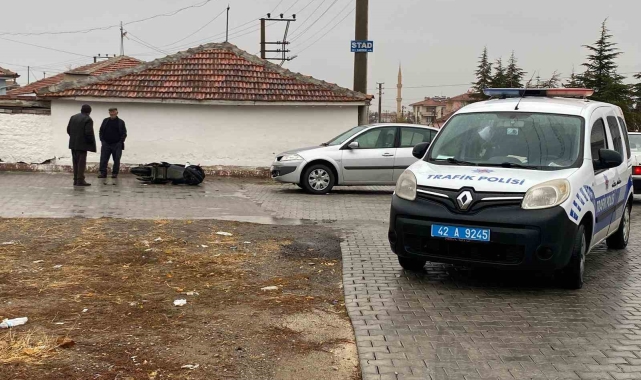 Konya'da otomobil elektrikli bisiklet ile çarpıştı: 1 yaralı