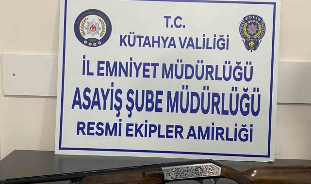 Kütahya'da ruhsatsız av tüfeği ele geçirildi
