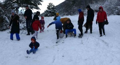 Kütahyalıların kayak keyfi