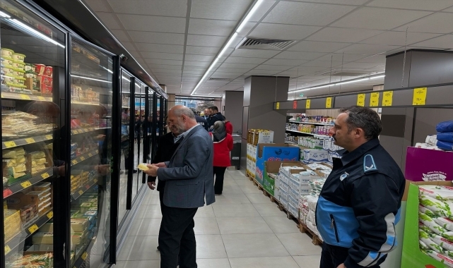 Ladik'te zabıta ekiplerinden market denetimi