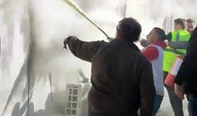 Manisa'da YHT şantiyesi yatakhanesinde korkutan yangın