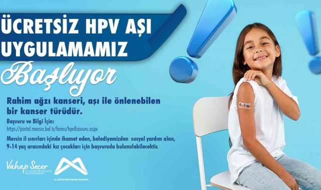 Mersin'de 9-14 yaş aralığındaki kız çocuklarına ücretsiz HPV aşışı uygulanacak