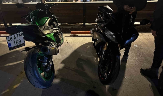 Milas'ta yarış yapan motosikletliler yakalandı