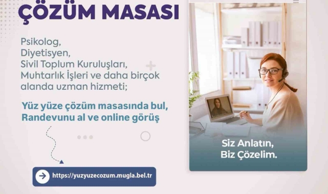 Muğla Büyükşehir Belediyesi'nden dijital hizmet: Yüz Yüze Çözüm Masası Projesi