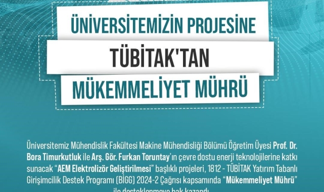 NÖHÜ akademisyenlerinin projesine 'Mükemmeliyet Mührü'