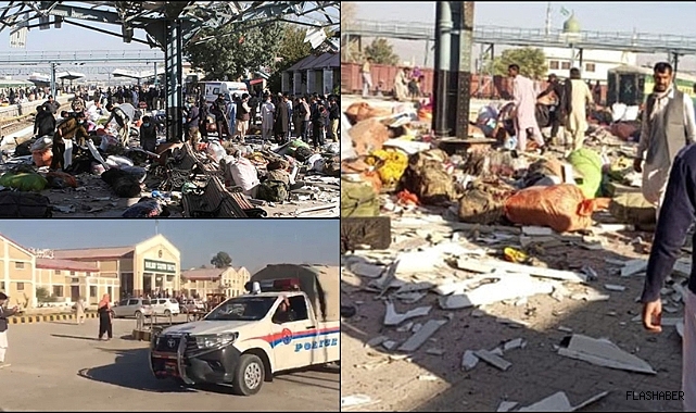 Pakistan'da tren istasyonunda meydana gelen patlamada en az 26 kişi öldü