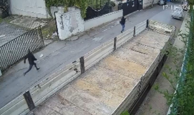 Polisten kaçarken duvara çarptı, yaya olarak kaçmaya devam etti
