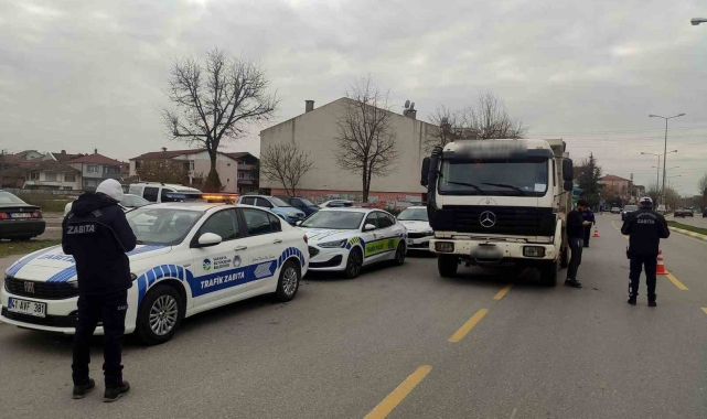 Sakarya'da ağır tonajlı araçlara denetim