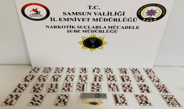 Samsun'da 504 sentetik ecza ele geçirildi