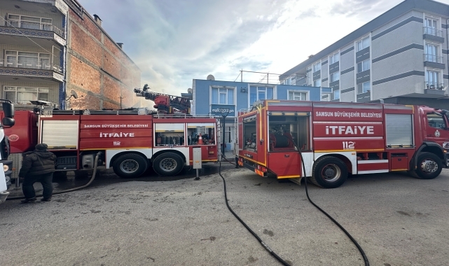 Samsun'da bir evde çıkan yangın hasara yol açtı
