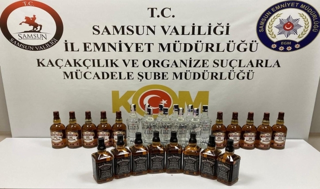 Samsun'da kaçak içki operasyonunda 1 şüpheli yakalandı