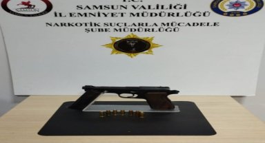 Samsun'da ruhsatsız tabanca ele geçirildi