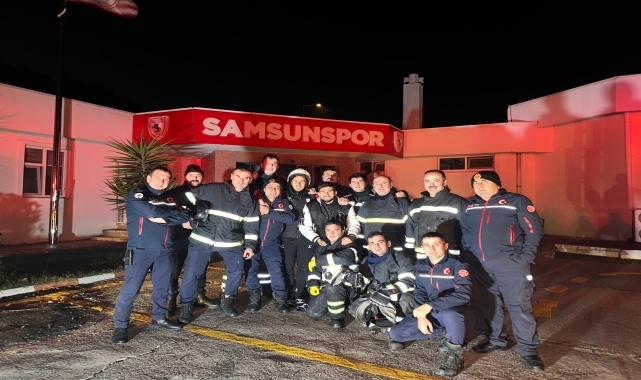 Samsunspor tesislerinde çıkan yangın söndürüldü