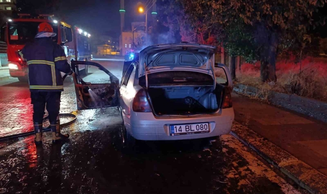 Şanlıurfa'da otomobil alev alev yandı