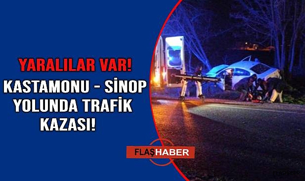 Şarampole düşen otomobil ağaçlara çarparak durdu