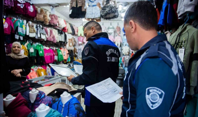 Seyhan Zabıta ekipleri kaldırım işgali denetimi yaptı