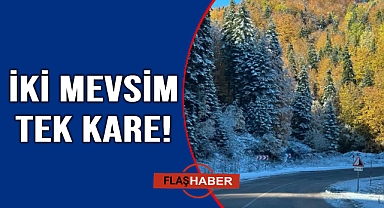Sinop'ta sonbahar ve kış aynı karede buluştu