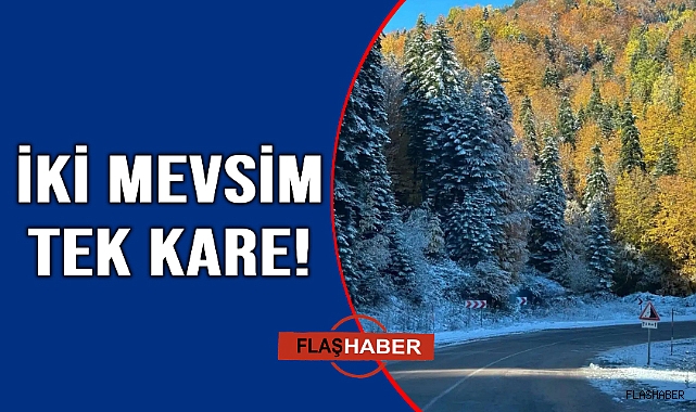 Sinop'ta sonbahar ve kış aynı karede buluştu