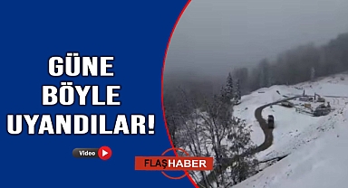 Sinop'un yüksek kesimleri beyaza büründü