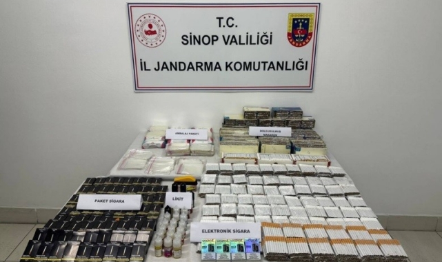Sinop'ta 10 bin 440 makaron ele geçirildi