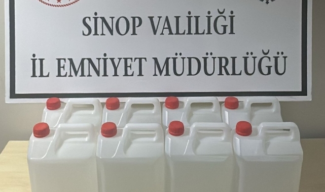 Sinop'ta 40 litre etil alkol ele geçirildi