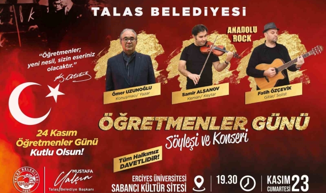 Talas'ta Öğretmenler Günü için özel program