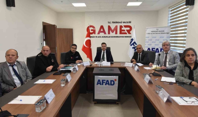 Tekirdağ'da tatbikata hazırlık toplantısı