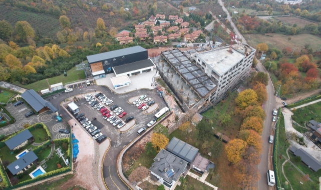Teleferik otoparkında kaba inşaat bitmek üzere