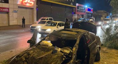 Trafik kazası anbean görüntülendi