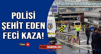 Trafik kazasına müdahale eden polis ekiplerinin arasına İETT otobüsü daldı