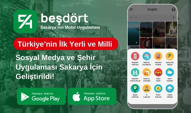 Türkiye'nin ilk yerli ve milli sosyal medya şehir uygulaması 'BeşDört' yayında