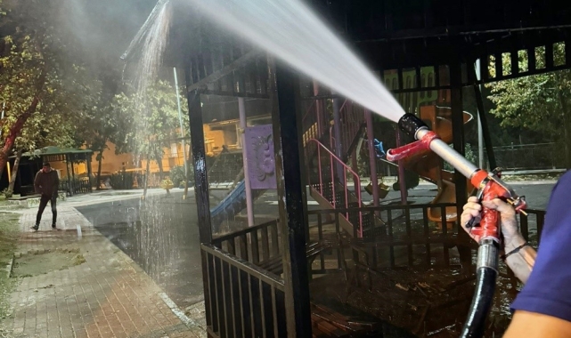 Yalova'da parkta yakılan ateş kamelya yangınına sebep oldu