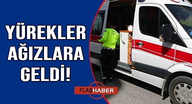 Yaya geçidinde korkutan kaza