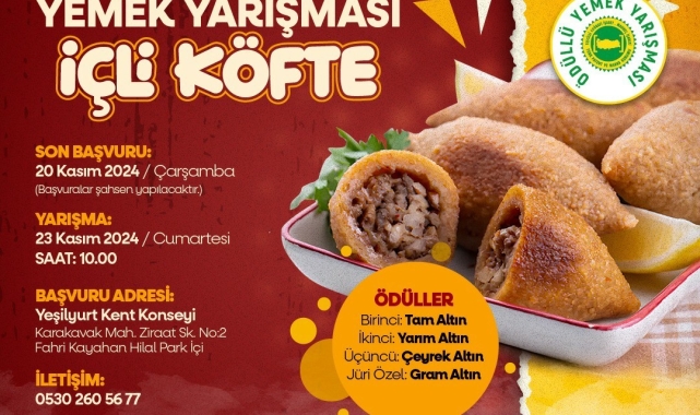 Yeşilyurt'ta içli köfte yemek yarışması