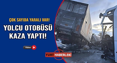 Yolcu otobüsü, 2 araçla çarpıştı