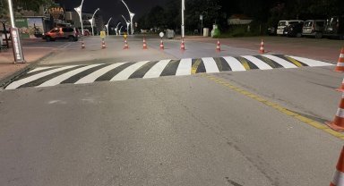 2024'te 81 bin metrekare yol çizgisi çizildi