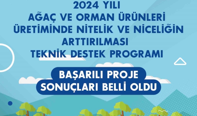 Ağaç ve Orman Ürünleri Teknik Destek Programı'nın başarılı projeleri belli oldu