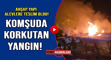 Ahşap yapıda yangın çıktı