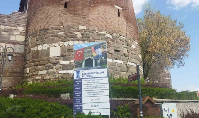Ankara Kalesi surlarında iyileştirme çalışması başladı