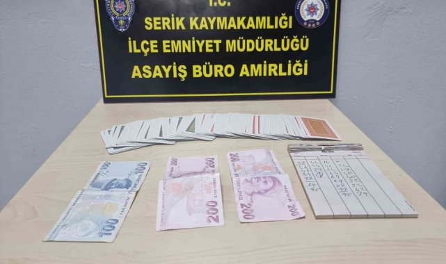 Antalya'da kumar ve tombala operasyonu: 8 kişiye adli işlem, 34 kişiye idari ceza