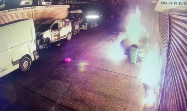 Başakşehir'de haraç alamadığı kuzeninin iş yerini ateşe verdi