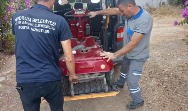 Belediyeden akülü sandalye bakım, onarım desteği