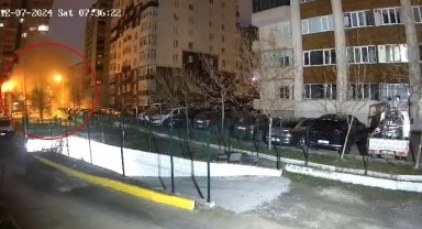 Beylikdüzü'nde 14 katlı binada meydana gelen patlama anı kamerada