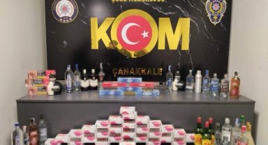 Çanakkale'de kaçak alkol ve sigara operasyonu